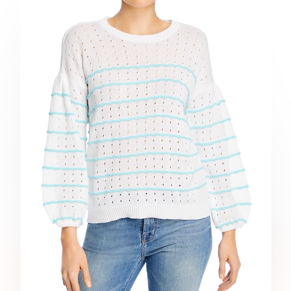 Design History striped balloon-sleeve sweater used 1 purchase at Bloomingdale’s